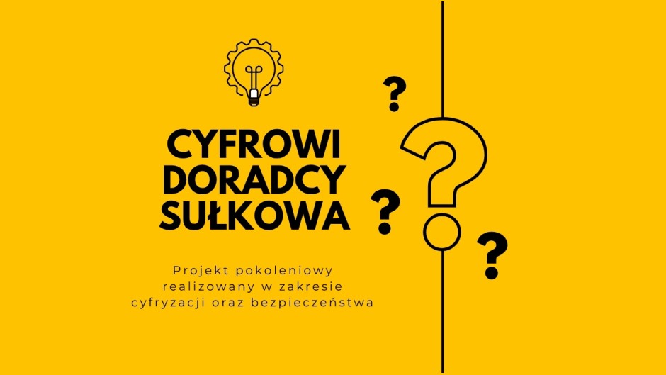 Plakat projektu Cyfrowi Doradcy Sułkowa